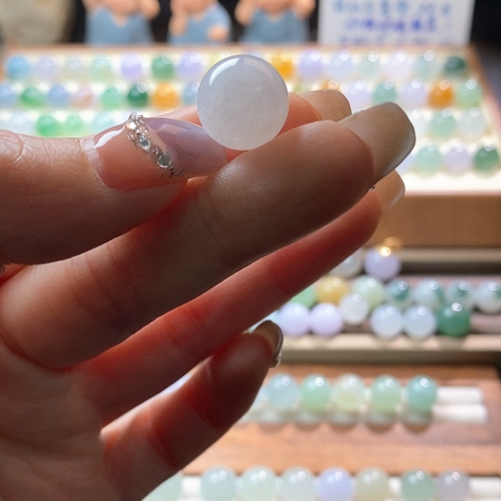 散珠翡翠福利品 白月光圆珠 卡13.1 买断不退换