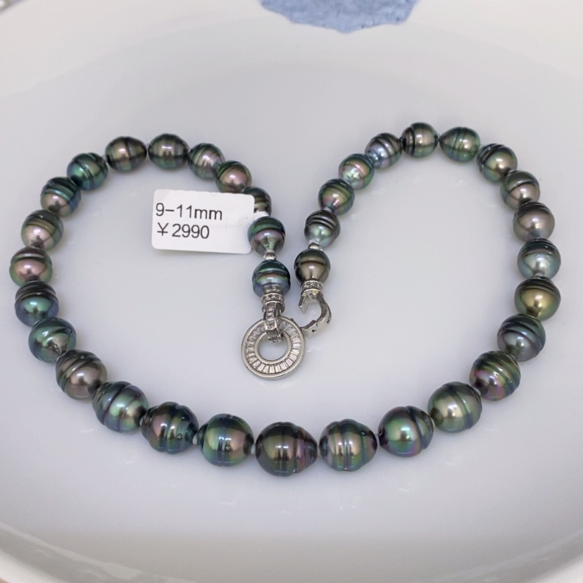 【闪购商品】海水珍珠项链未镶嵌?****大溪地项链9-11mm燕