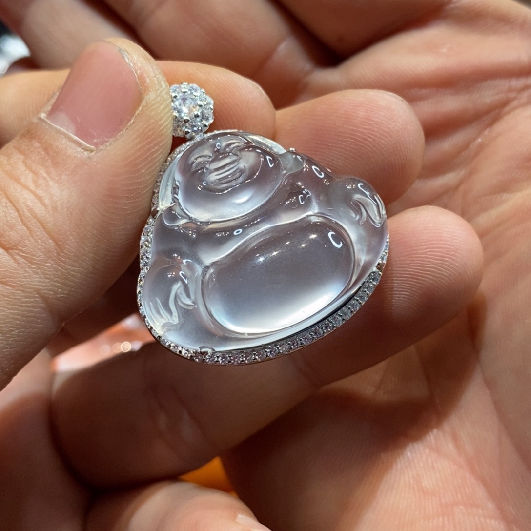 石英质玉颈饰银S925镶嵌