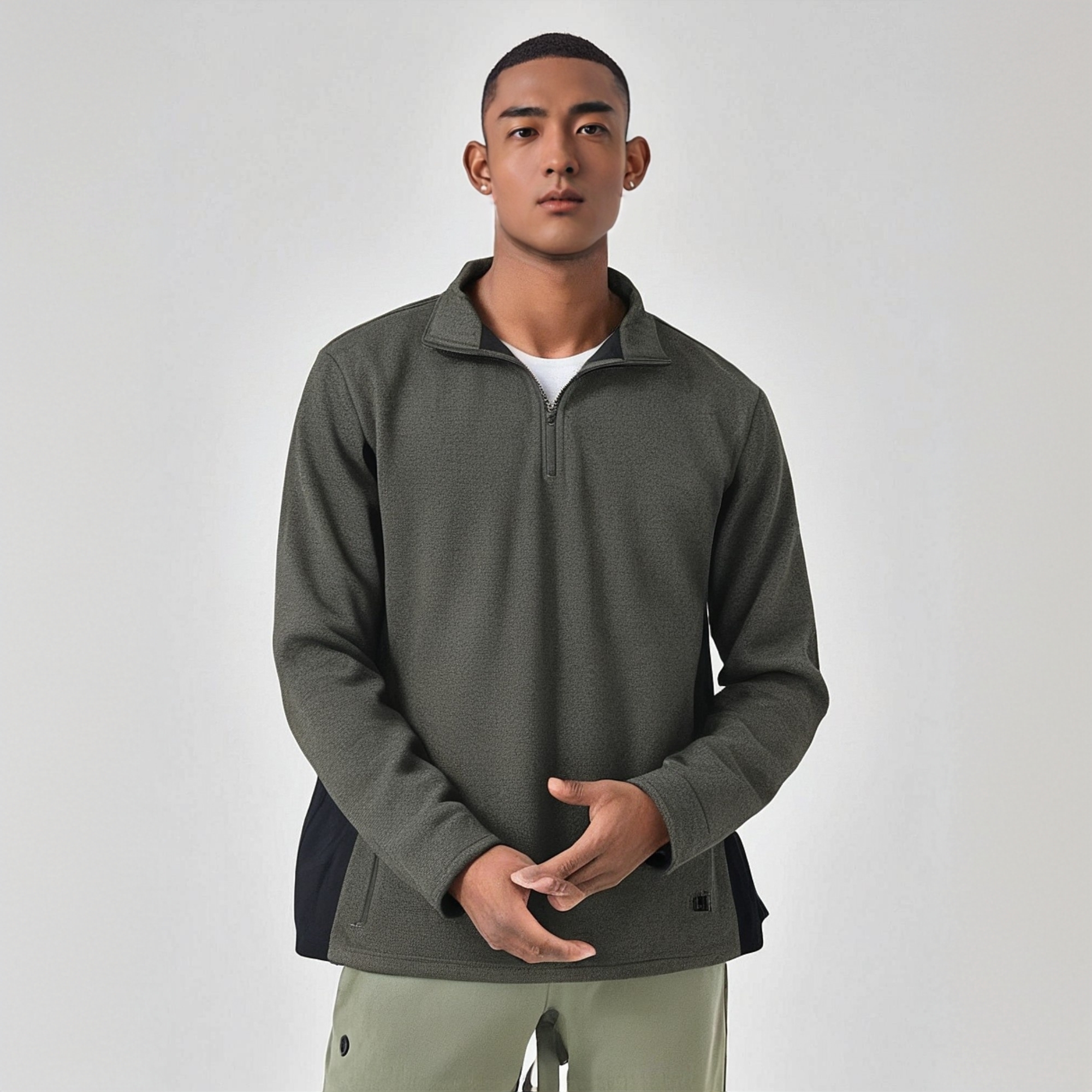 徒步超防风绒半拉链免烫卫衣