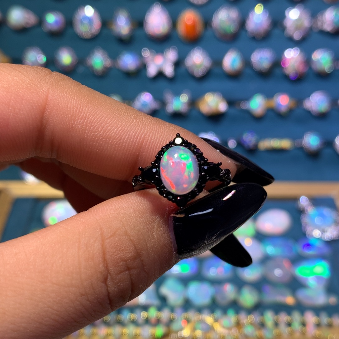 欧泊银S925镶嵌戒指款