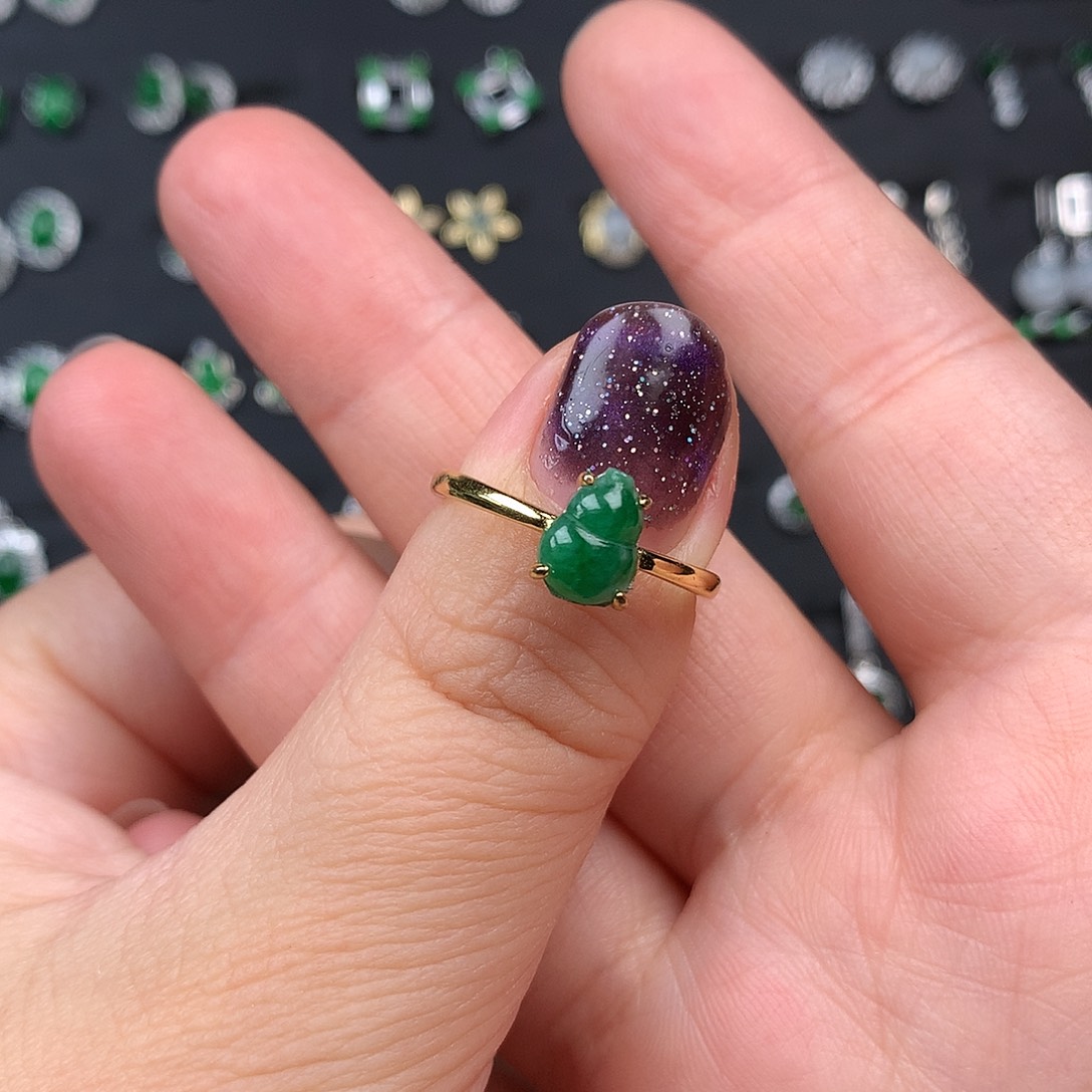 翡翠银S925镶嵌耳饰