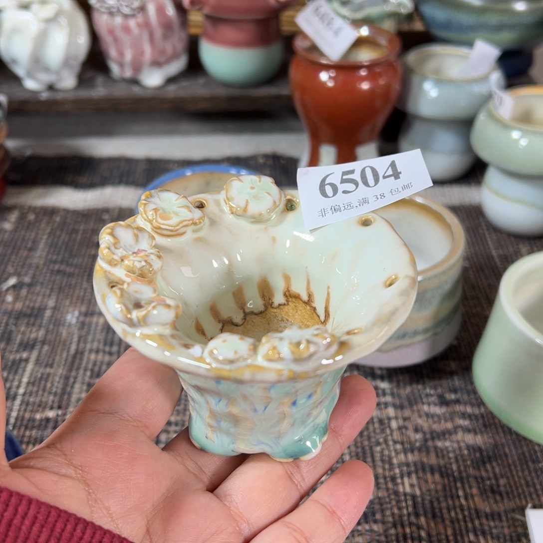 红陶景德镇手工花盆