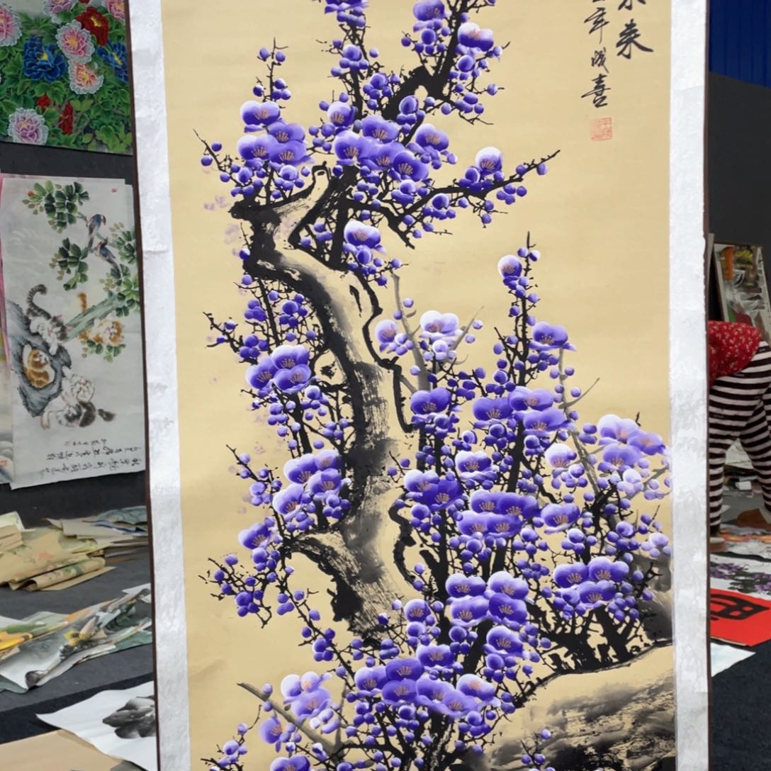 国画国画作品画心画画作品一个