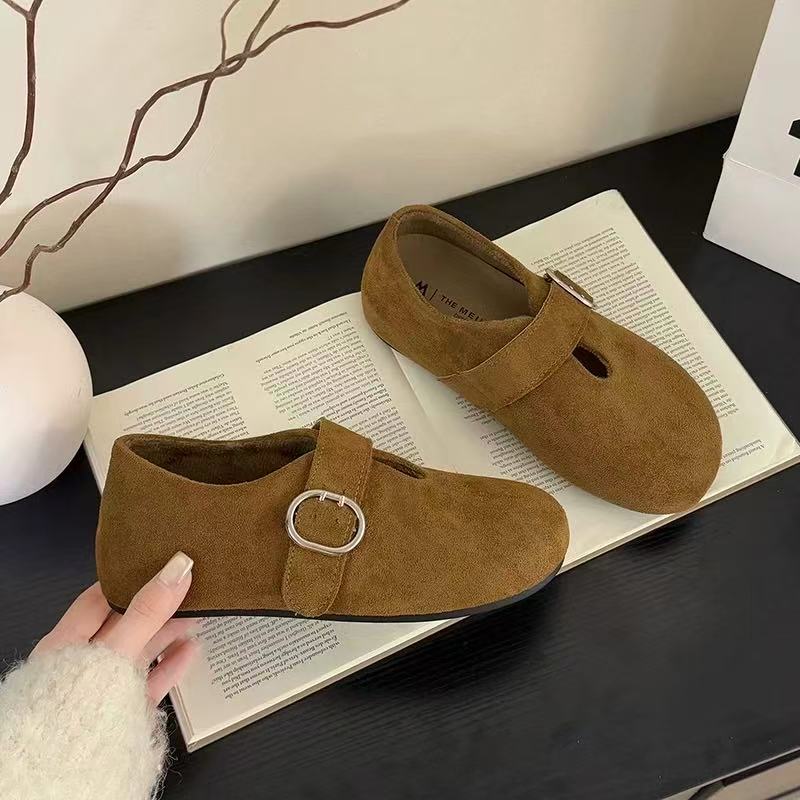 秋休闲款法式女新款百搭软底豆豆鞋单鞋580（加绒）