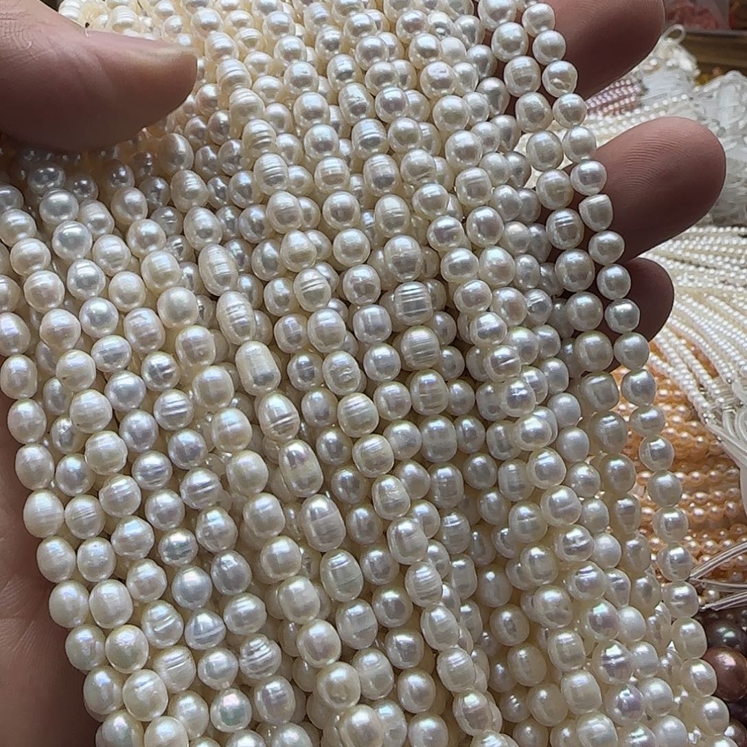 淡水珍珠未镶嵌半成品卡5mm+小胖枣