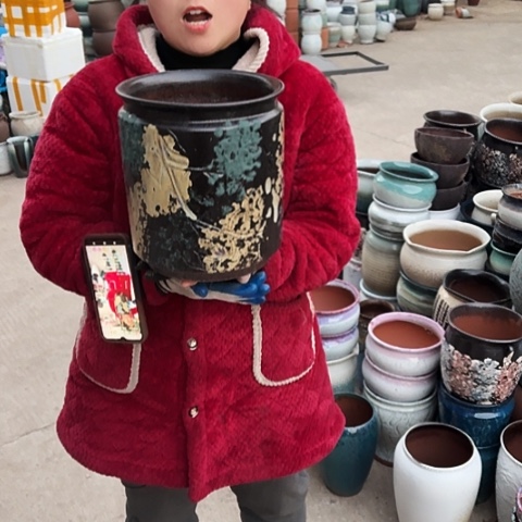 21口24高瑕疵盆子。