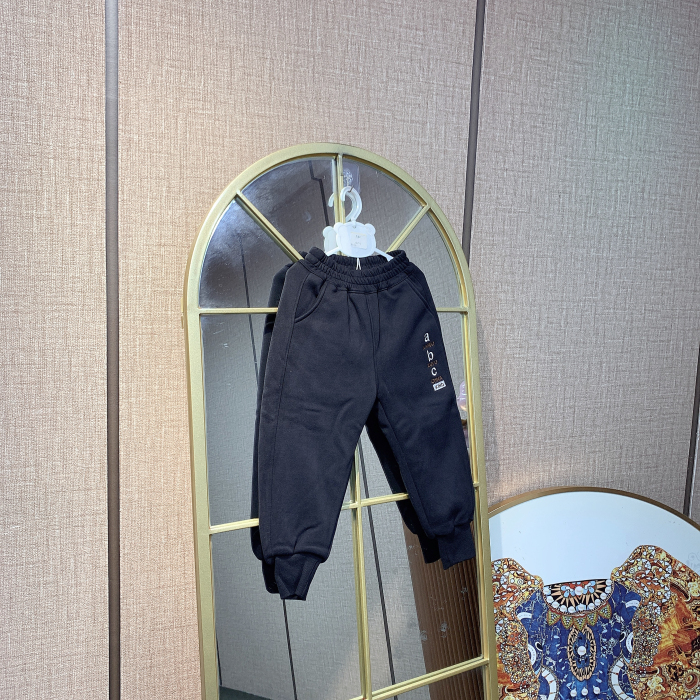 F360   宝宝黑色休闲厚裤子