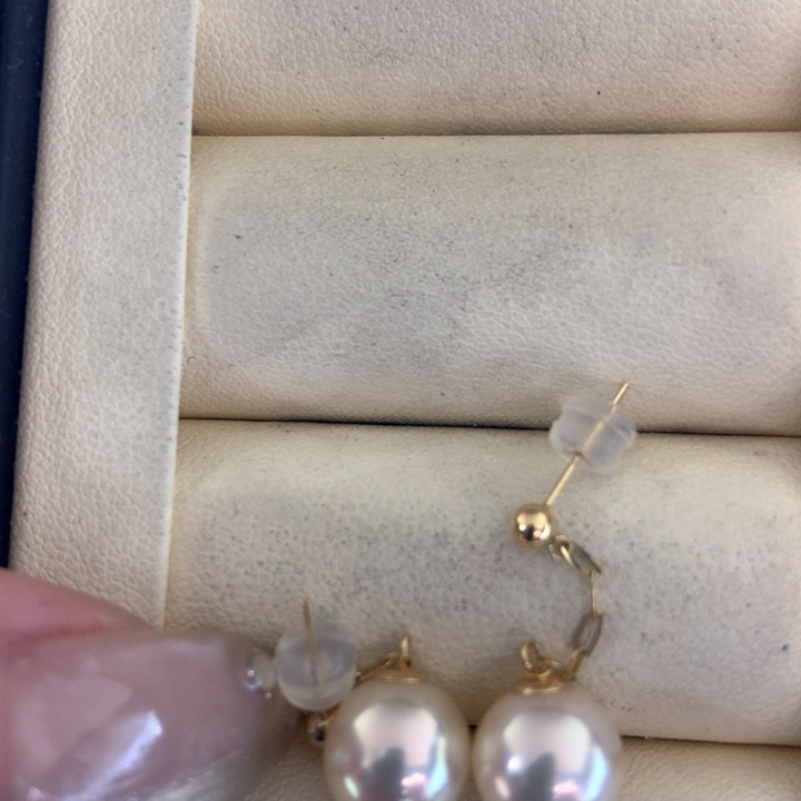 18K金镶嵌耳饰海水珍珠