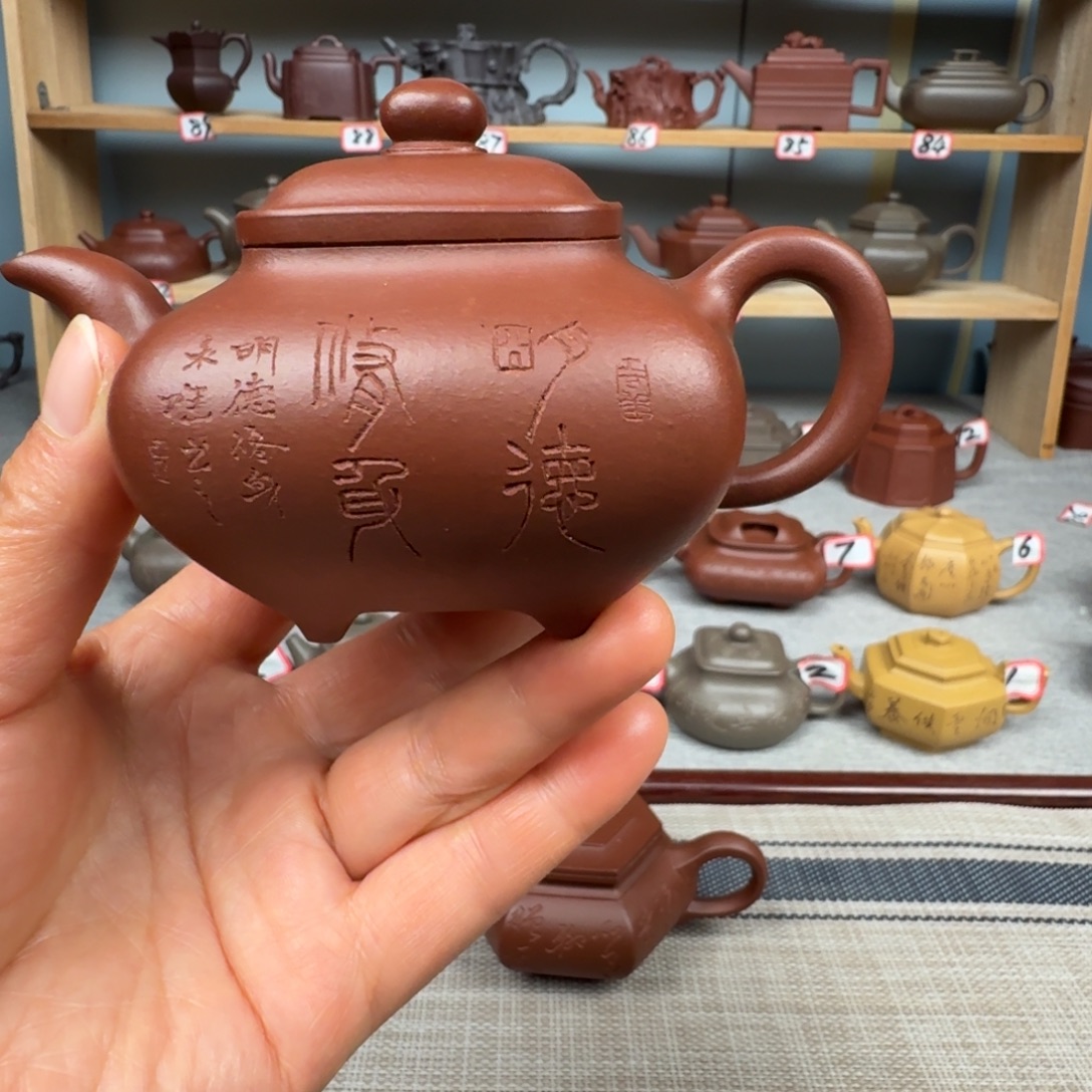一***茶底槽青茶壶全手工制作