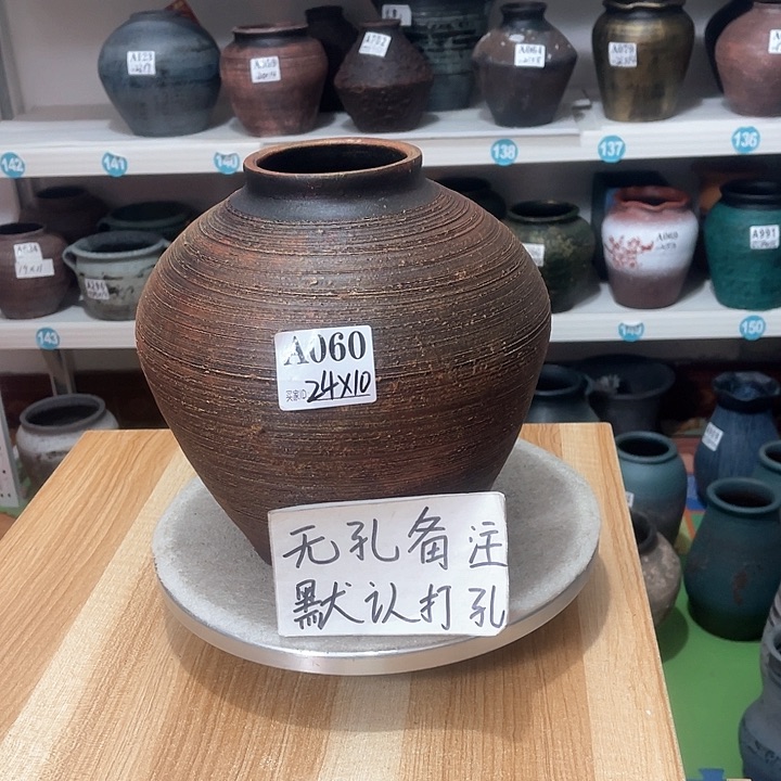 红陶手工制作工艺花盆