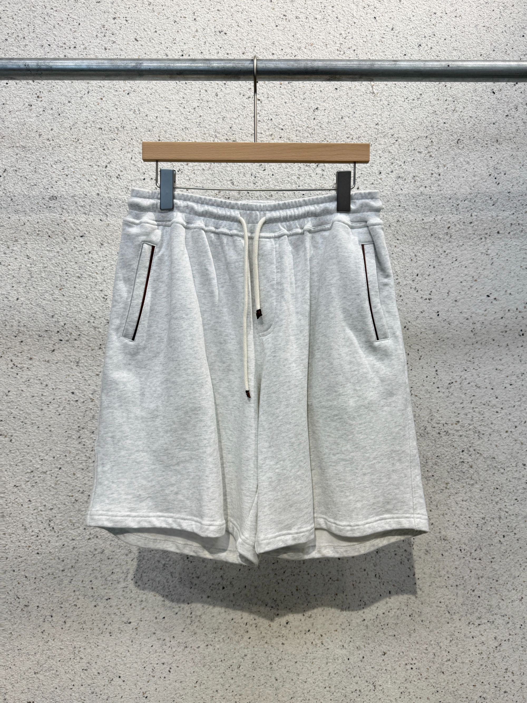 夏季男士皮边抽绳短裤 ACE皮条短裤77029