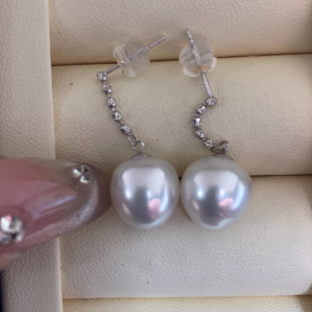 海水珍珠耳饰18K金镶嵌