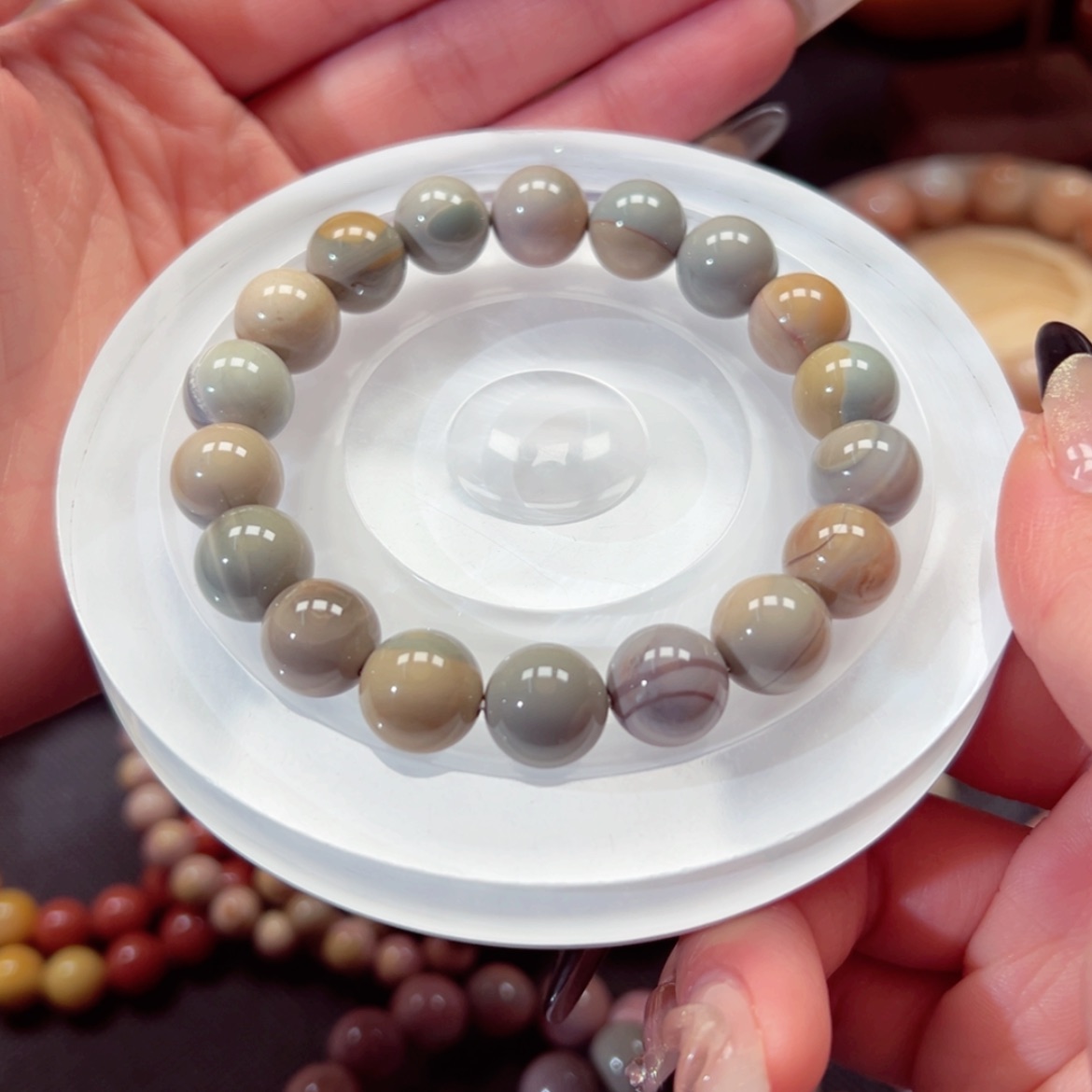 【闪购商品】石英质玉手链未镶嵌2***37