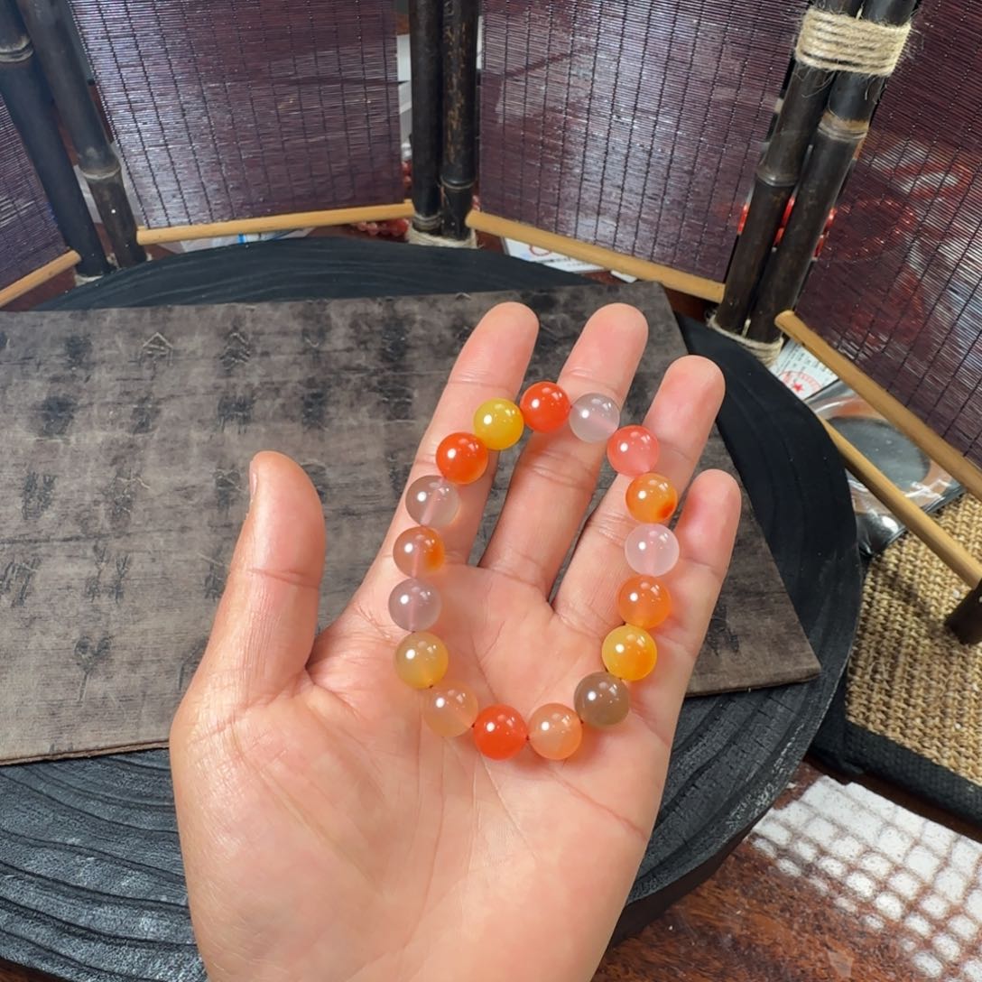 南红玛瑙11mm多宝手串未镶嵌