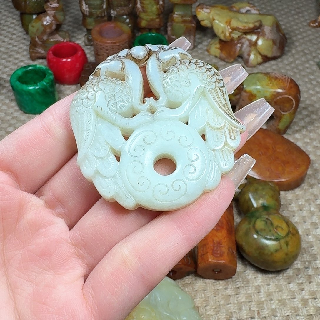 白玉菩提吊坠挂件