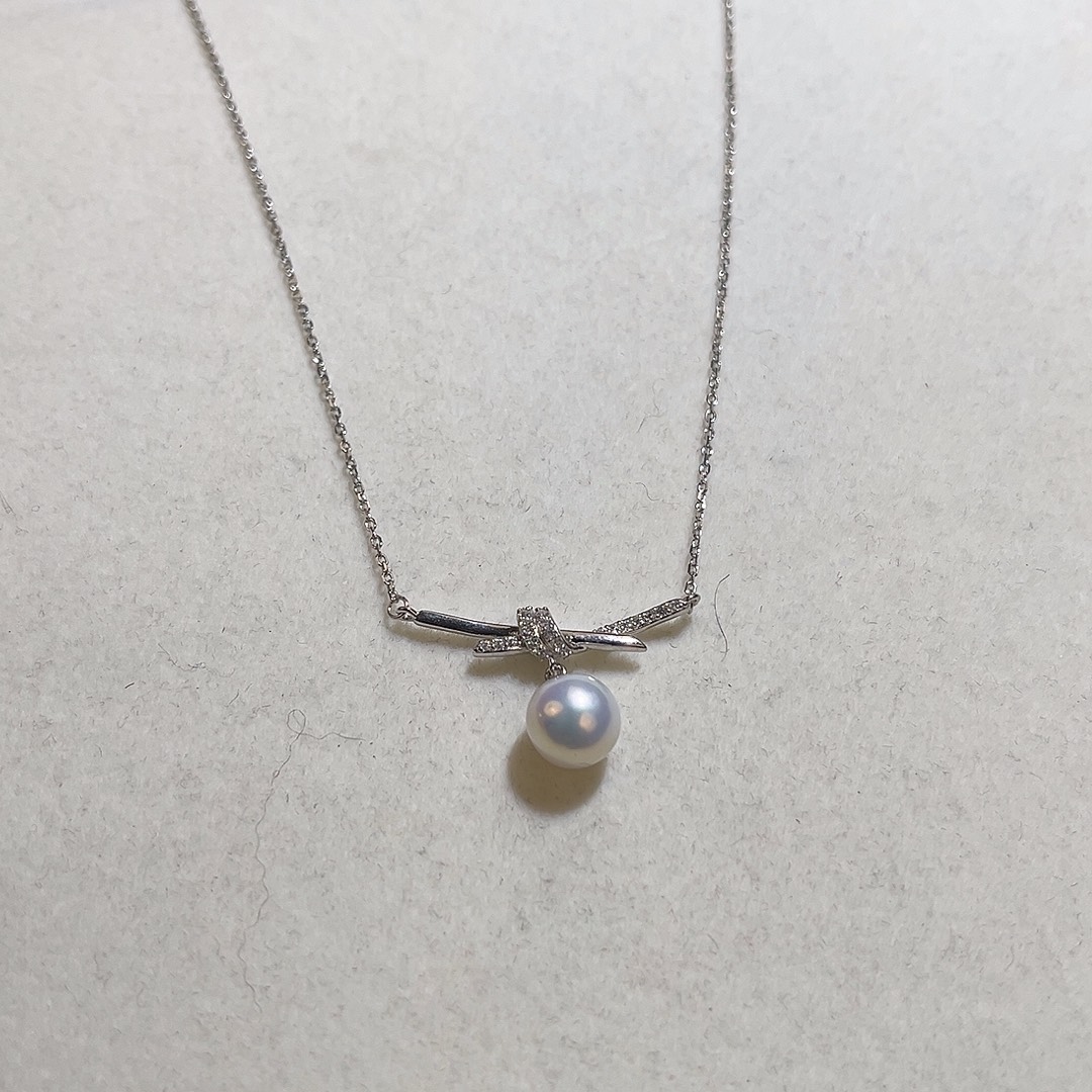 淡水珍珠颈饰银S925镶嵌