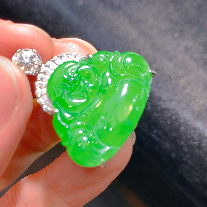 【闪购商品】翡翠颈饰银S925镶嵌翡翠