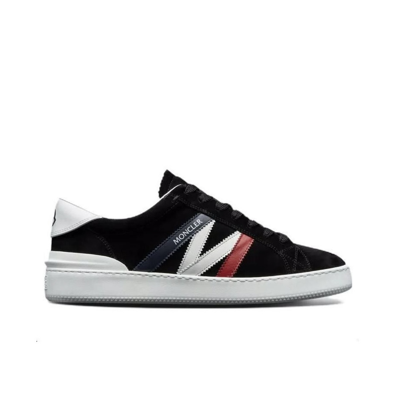 未使用 MONCLER 盟可睐蒙口 休闲时尚拼色低帮板鞋男款黑色