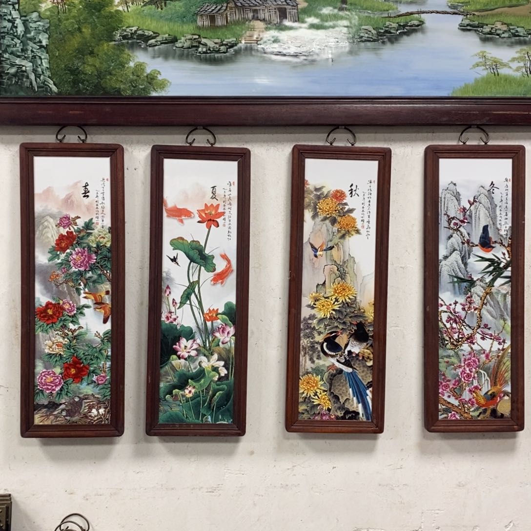 瓷片80*28*4 景德镇瓷板画柴窑烧制
