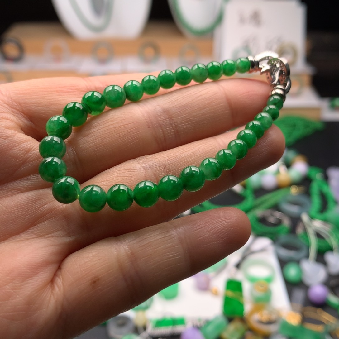 未镶嵌翡翠手链天然翡翠