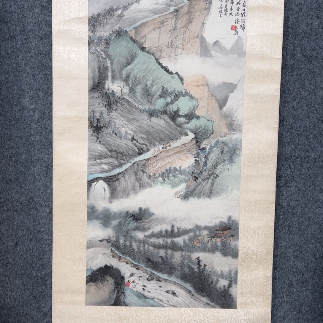 国画q****k（w5471）蜀山图 书画3近