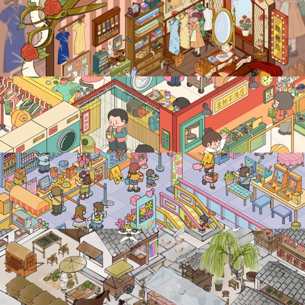 易然文创3.0系列造景贴纸可爱微缩场景DIY解压免剪3D立体
