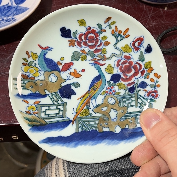 瓷片///////直径13.5厘米。绿西西。