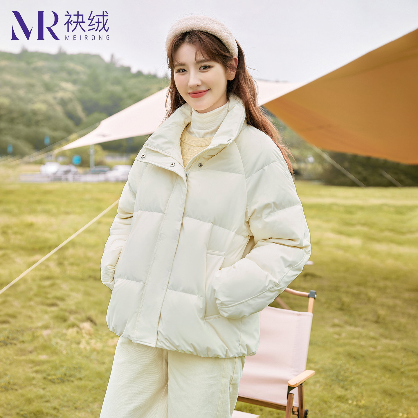 【MR袂绒】短款羽绒服2025新款小个子简约冬季加厚通勤外套
