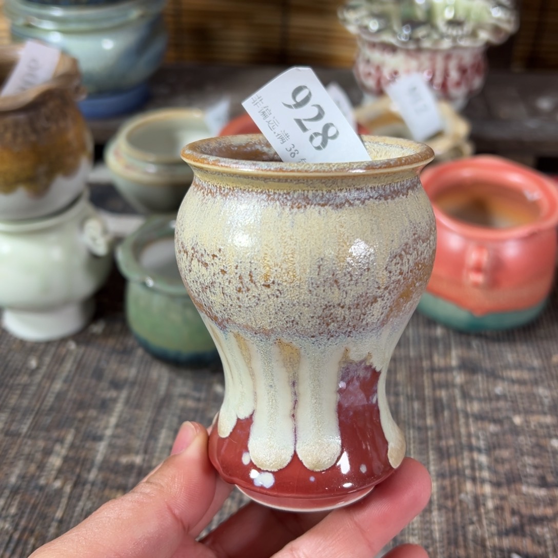 红陶景德镇手工花盆