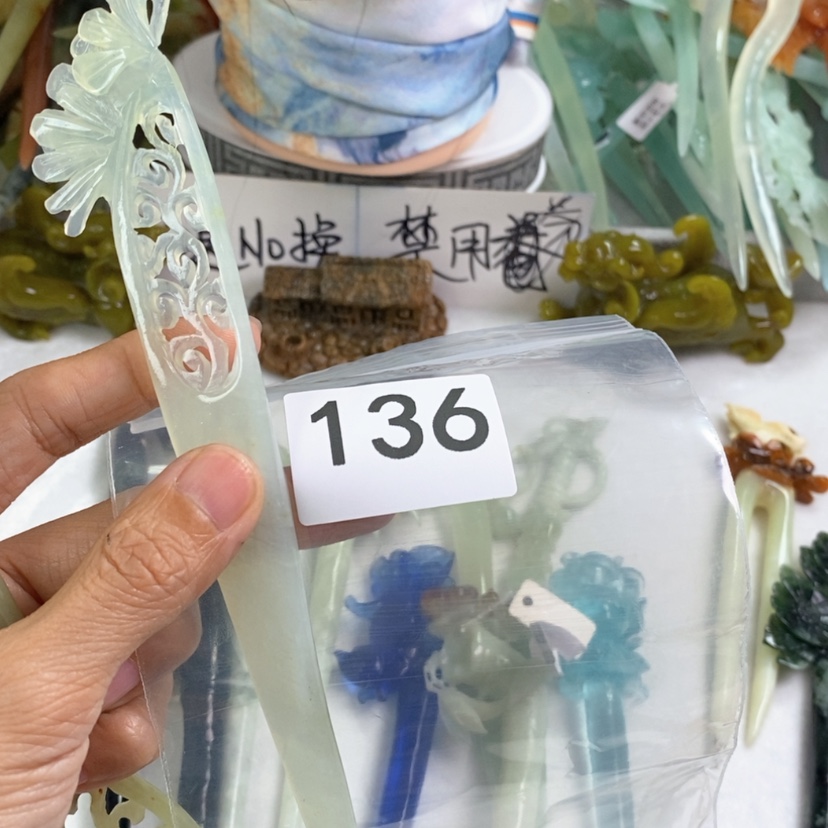 【闪购商品】岫玉发饰未镶嵌猫*觉