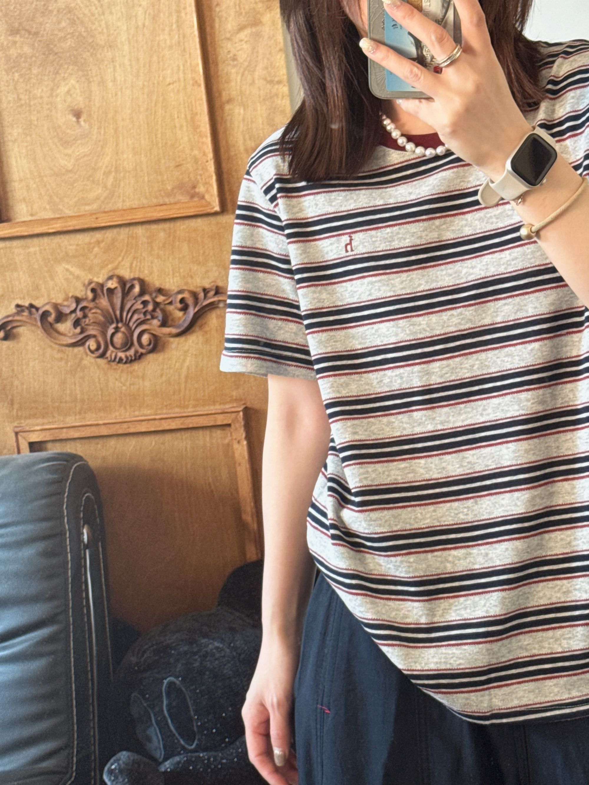 【NO退NO换】欧货高级感调性条纹控上衣u50153