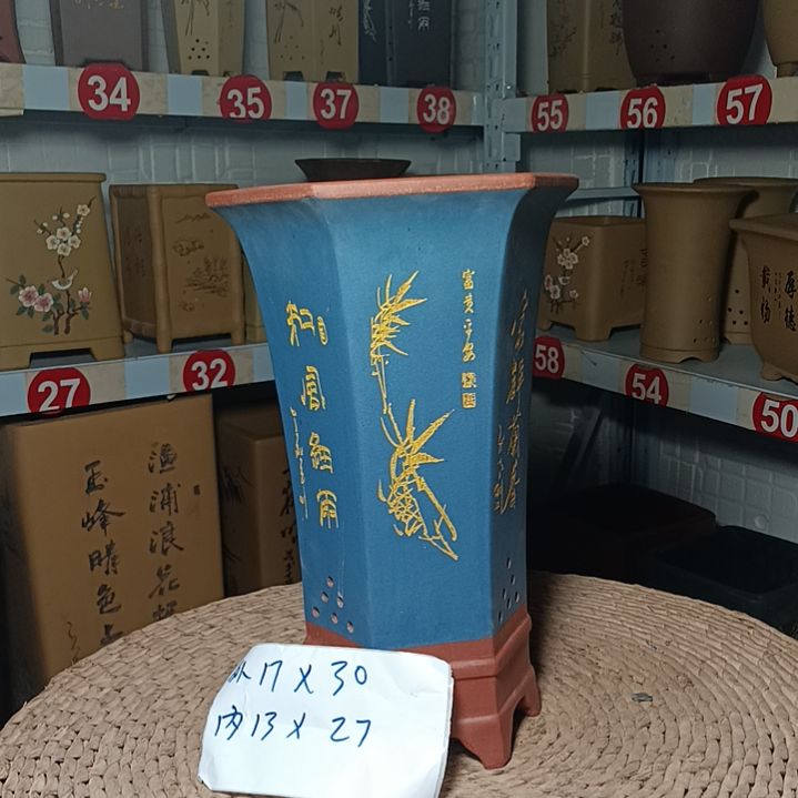 红陶＃陶瓷花盆＃阳台盆景花盆＃