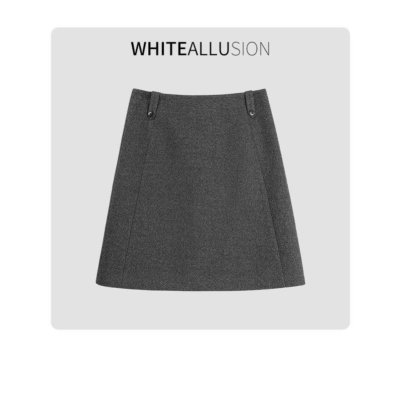 【百搭呢裙】简约毛呢半身裙~复古气质显瘦短裙高腰a字裙 2831