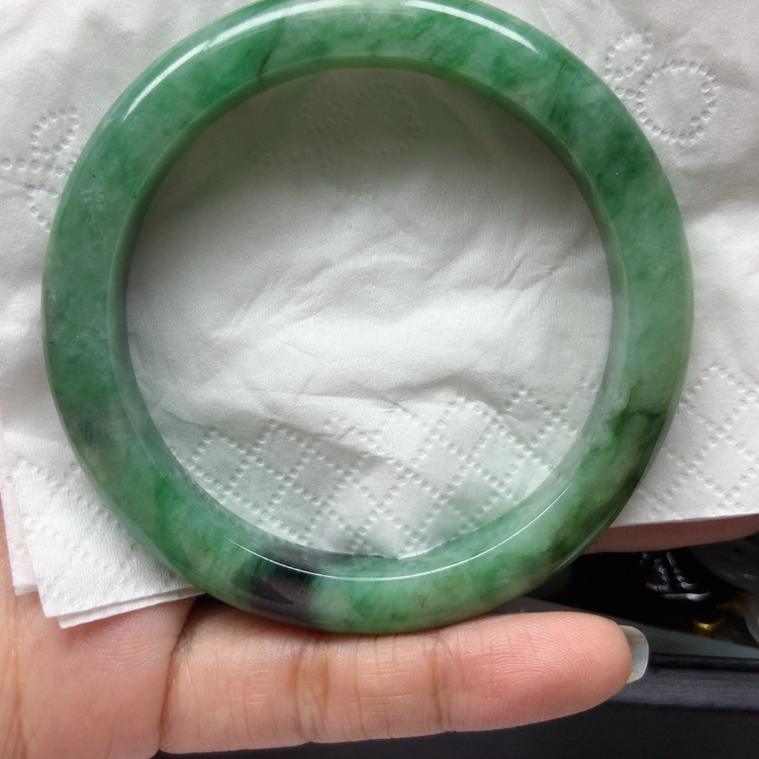 翡翠手镯未镶嵌53-54天然翡翠