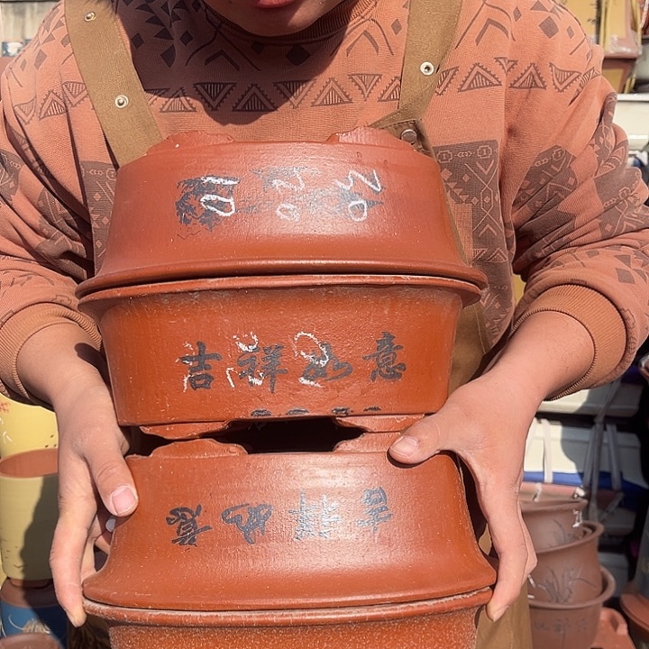 紫砂紫砂花盆盆栽