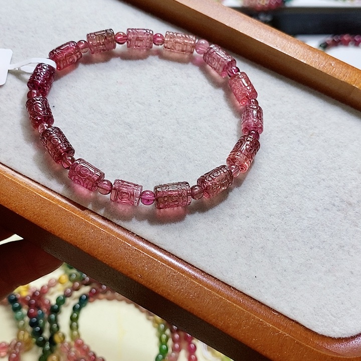 碧玺手链未镶嵌碧玺手链6.3毫米