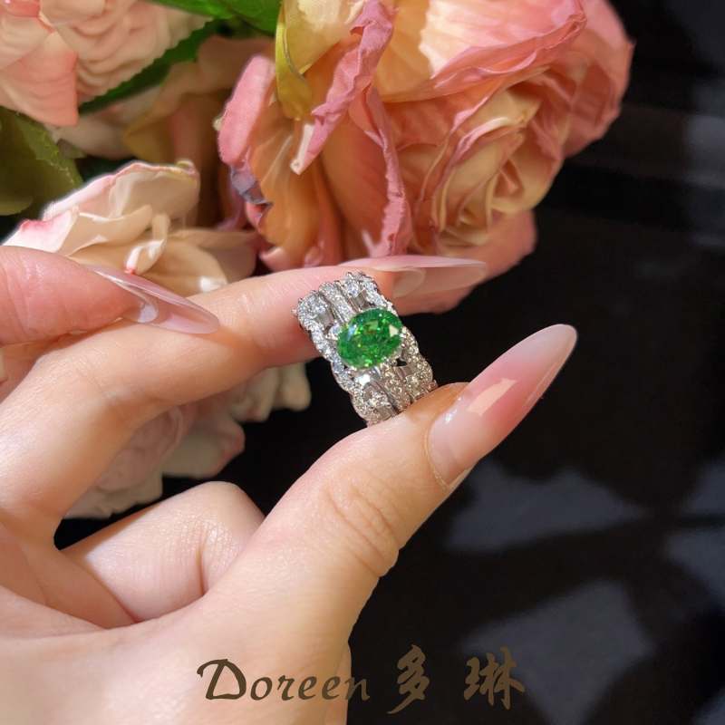 铜合金戒指 翠绿色套戒XS1110