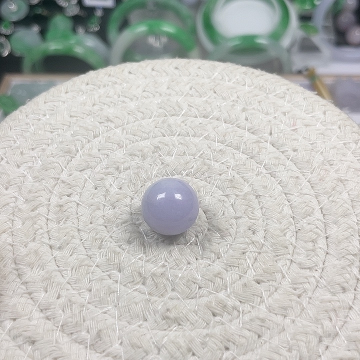 翡翠未镶嵌颈饰3、卡14紫珠