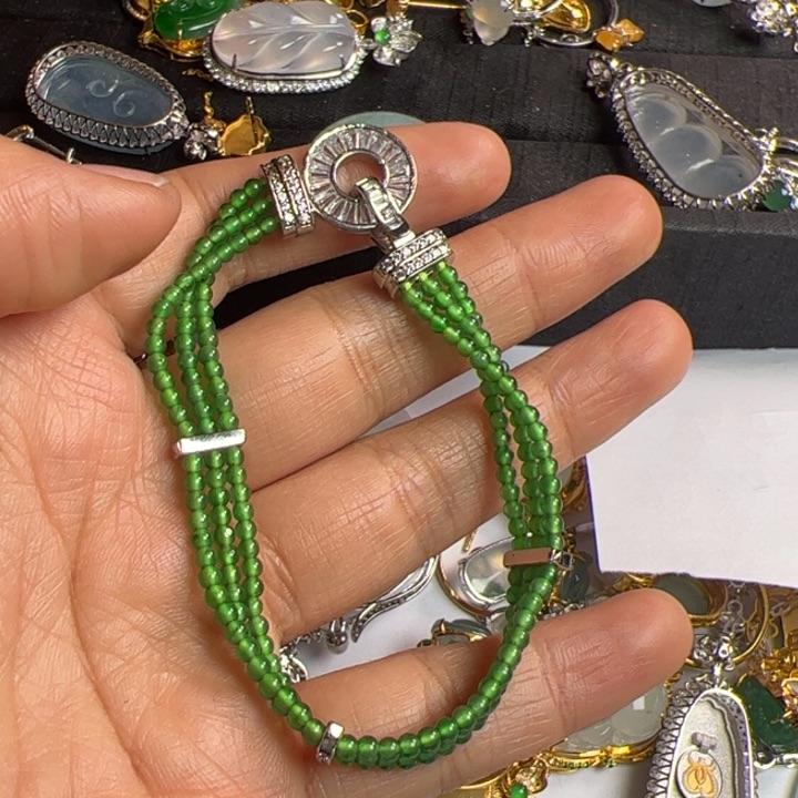 翡翠手链未镶嵌翡翠吊坠项链