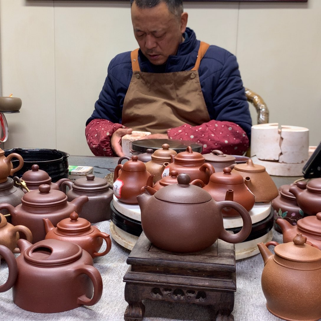 紫泥茶壶西施200 C半手工制作
