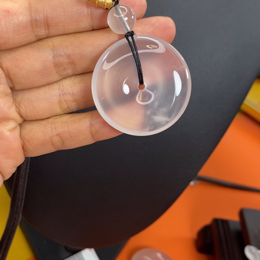 石英质玉平安扣未镶嵌骆*