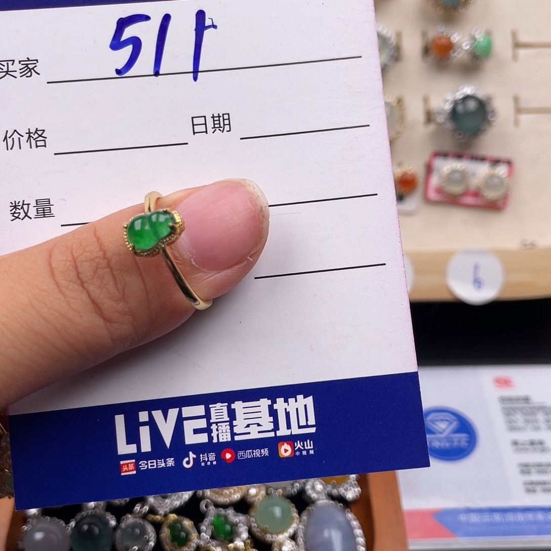 翡翠戒指银S925镶嵌11111
