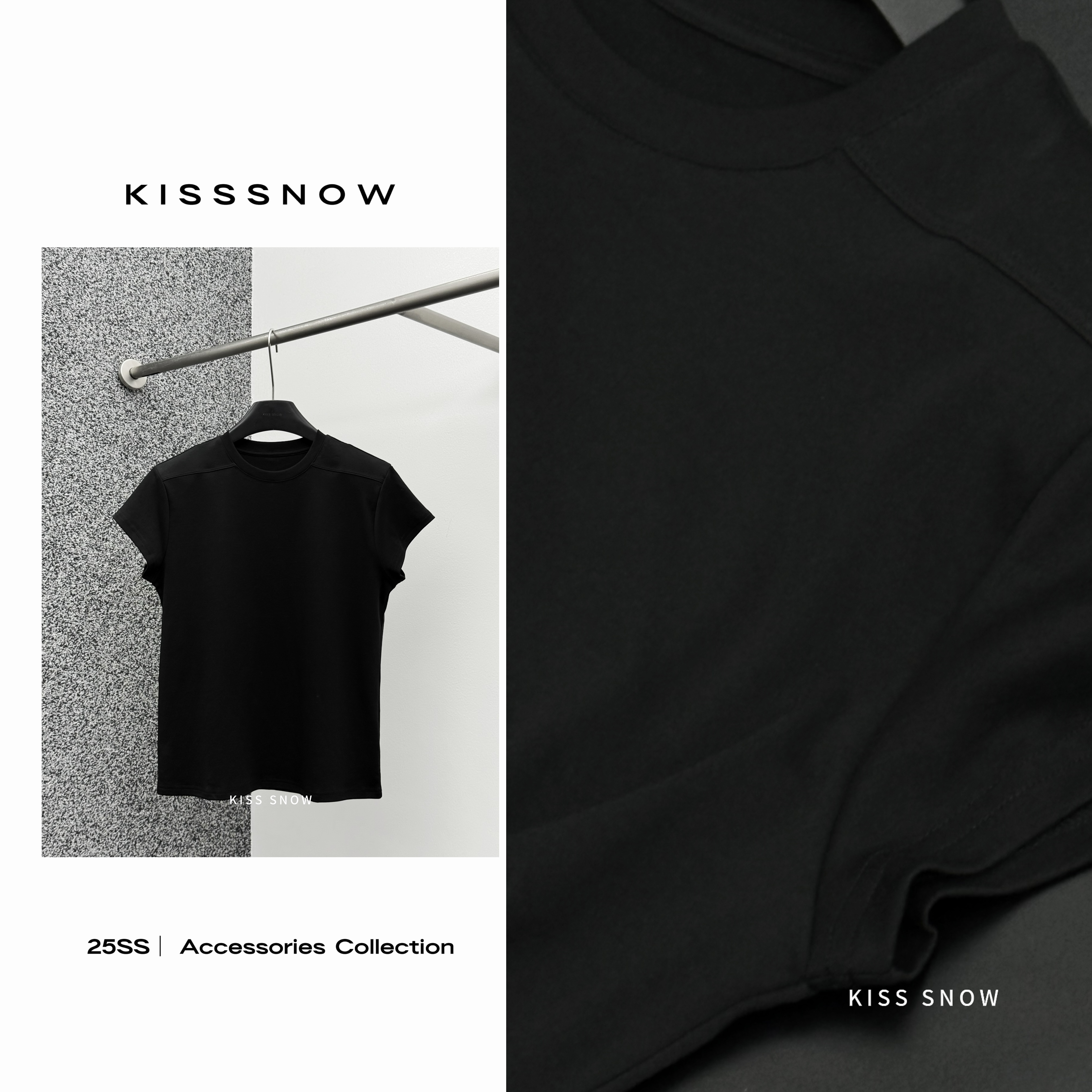 KS【25ss｜纯色百搭圆领极简风短袖】