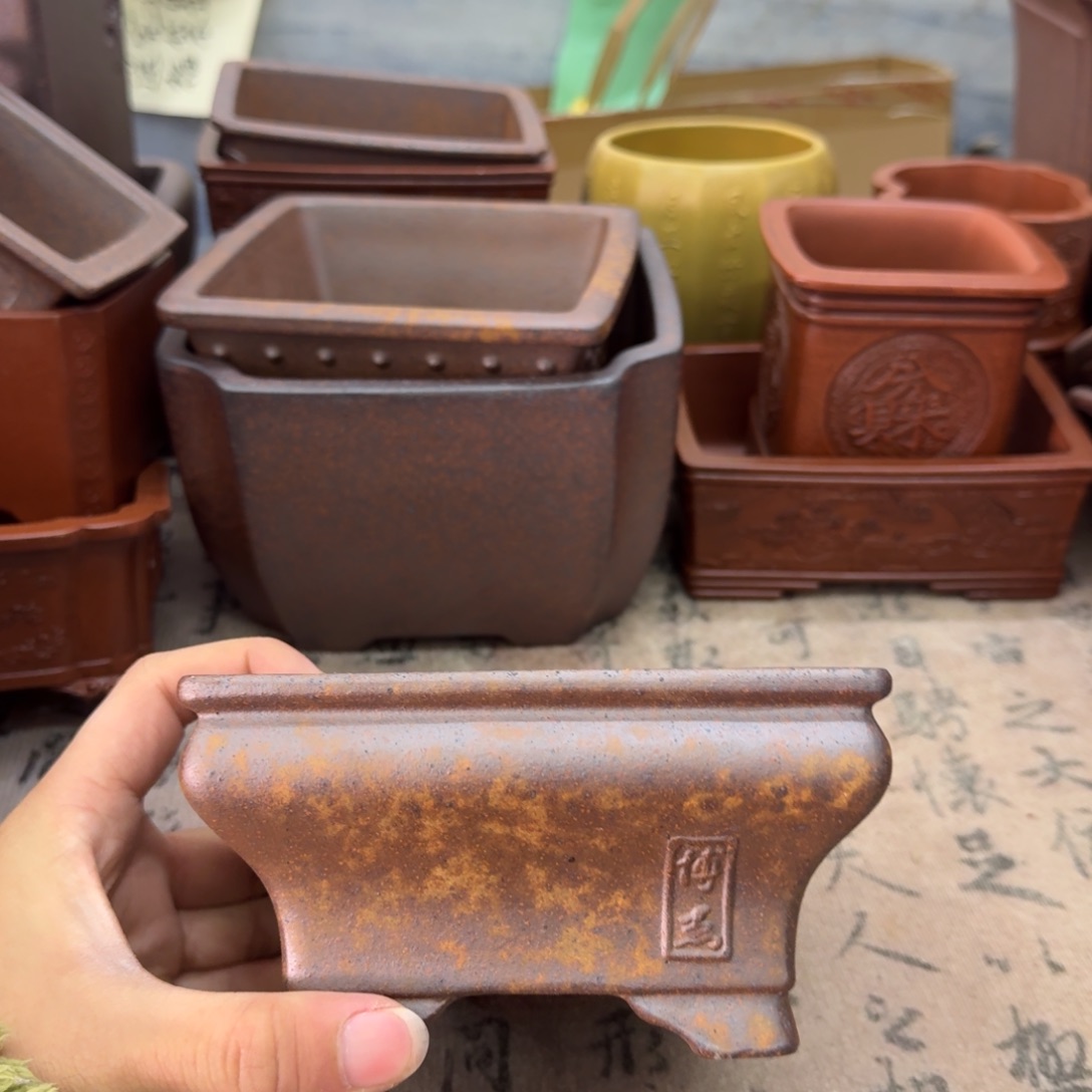 紫砂花盆宜兴紫砂正品13x6