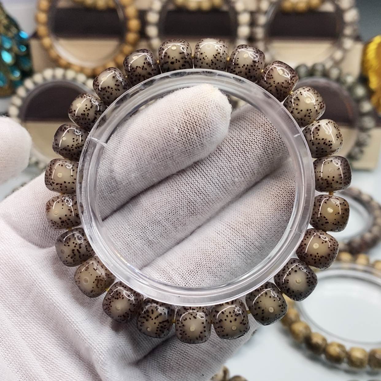 【闪购商品】星月菩提手串一物一图原生态同枝粉冰果冻月朗星稀