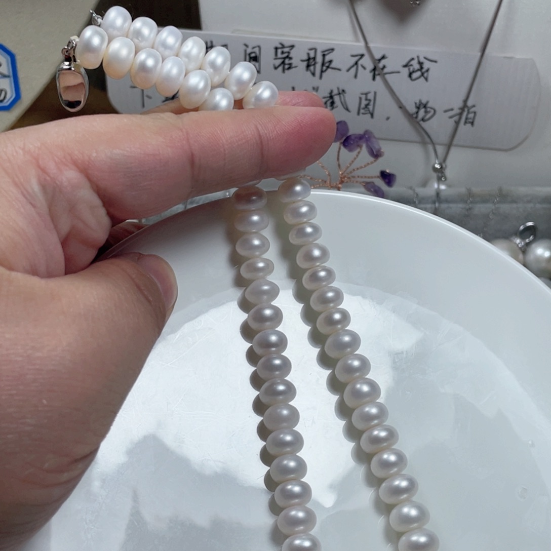 淡水珍珠颈饰14K金镶嵌