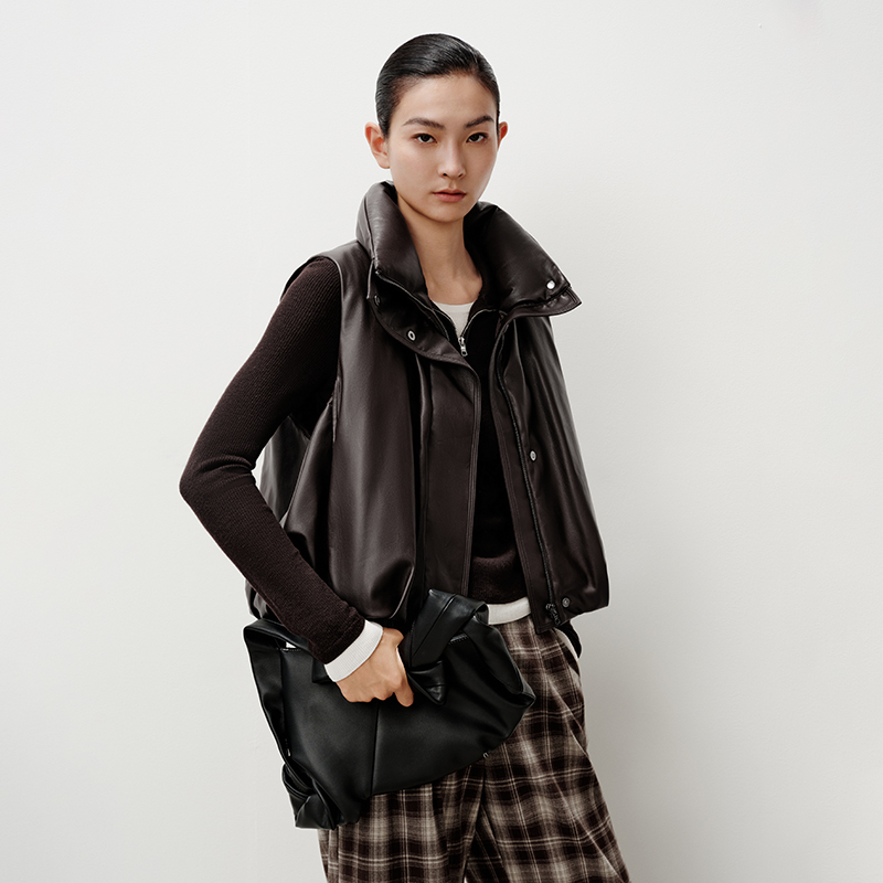 【马甲】【商场同款新品】艾诺丝雅诗 立领简约马甲外套 AR004146