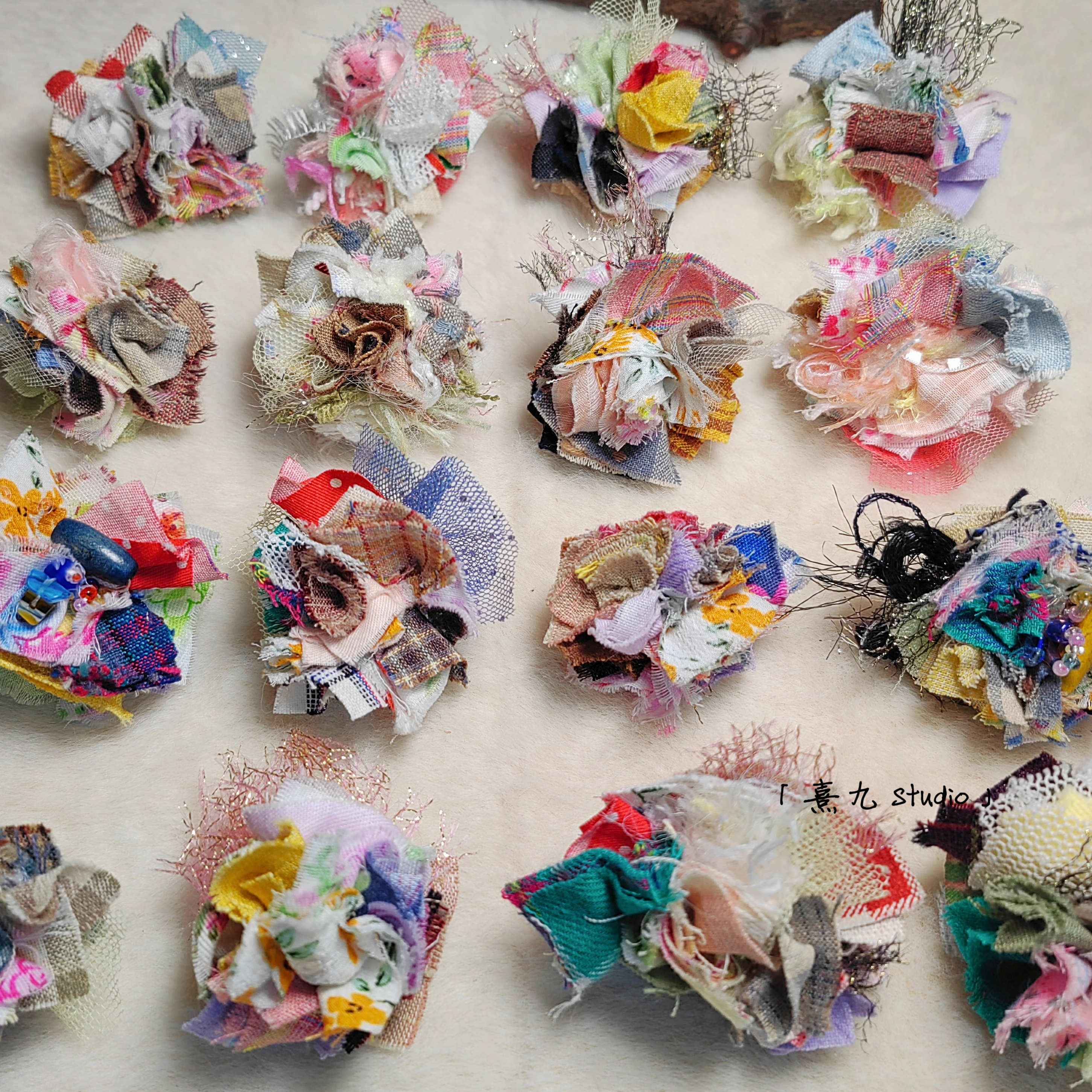 非金属布艺戒指 原创设计 复古民族风戒指 纯手工 一款一个