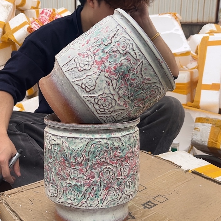 花盆紫砂宜兴下紫砂粗陶花盆19.8/4